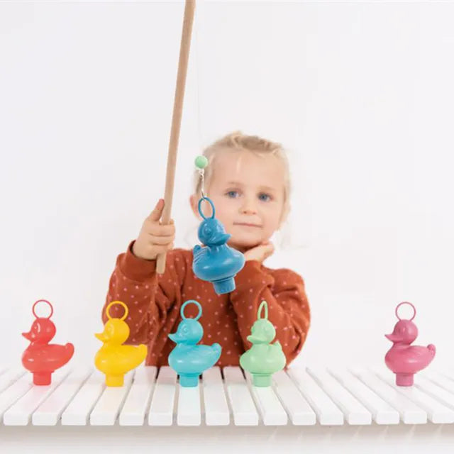 Scratch Europe Set Of 6 Fishing Ducks With 2 Rods - Laadlee