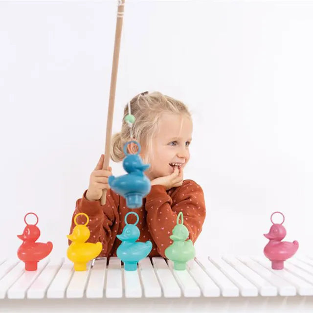 Scratch Europe Set Of 6 Fishing Ducks With 2 Rods - Laadlee