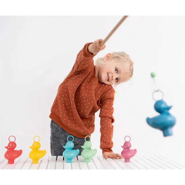 Scratch Europe Set Of 6 Fishing Ducks With 2 Rods - Laadlee