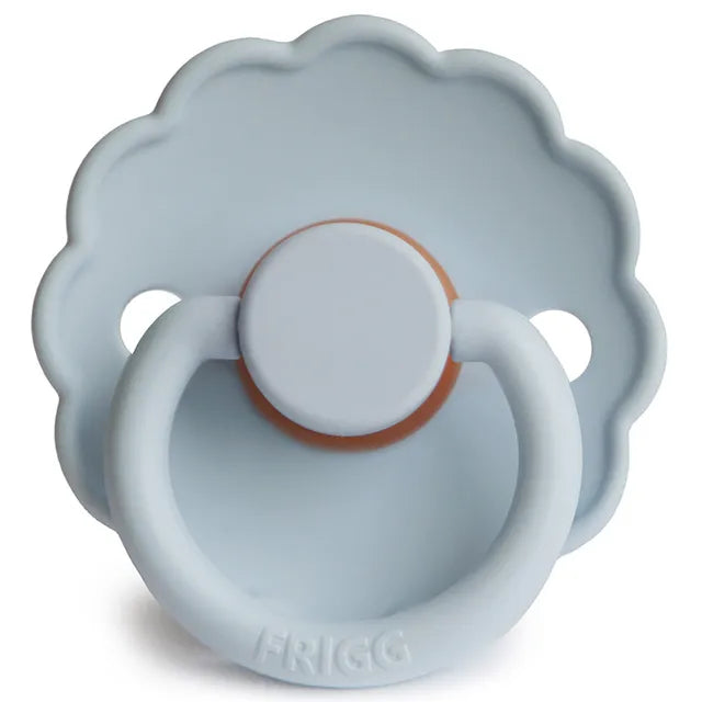 Frigg Daisy Latex Baby Pacifier 6M-18M, 1Pack, Powder Blue - Size 2 - Laadlee