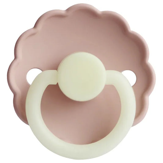 Frigg Daisy Silicone Baby Pacifier 0-6M, 1Pack, Blush Night - Size 1 - Laadlee