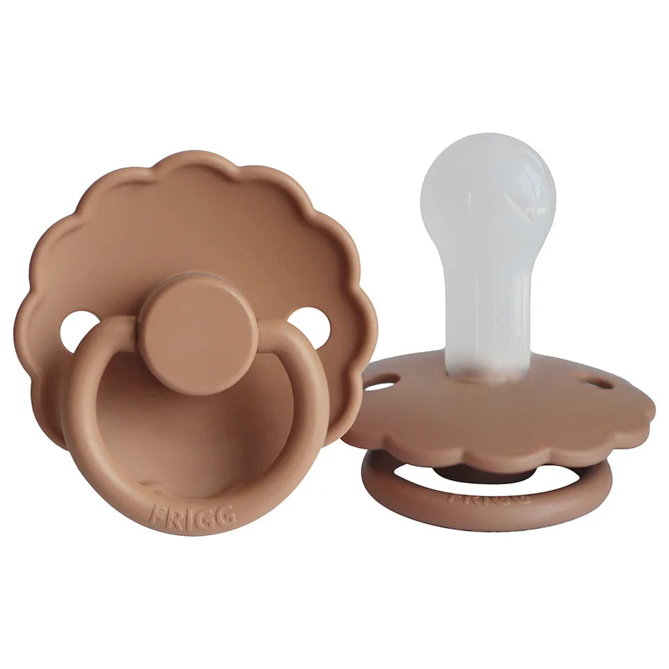 Frigg Daisy Silicone Baby Pacifier 6M-18M, 1Pack, Peach Bronze - Size 2 - Laadlee