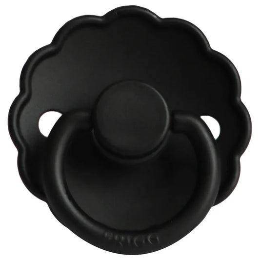 Frigg Daisy Silicone Baby Pacifier 0-6M, 1Pack, Jet Black - Size 1 - Laadlee