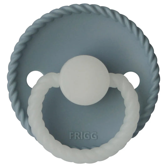 Frigg Rope Silicone Baby Pacifier 0-6M, 1Pack, Stone Blue Night - Size 1 - Laadlee