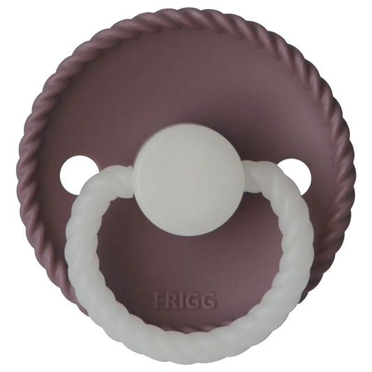 Frigg Rope Silicone Baby Pacifier 0-6M, 1Pack, Twilight Mauve Night - Size 1 - Laadlee
