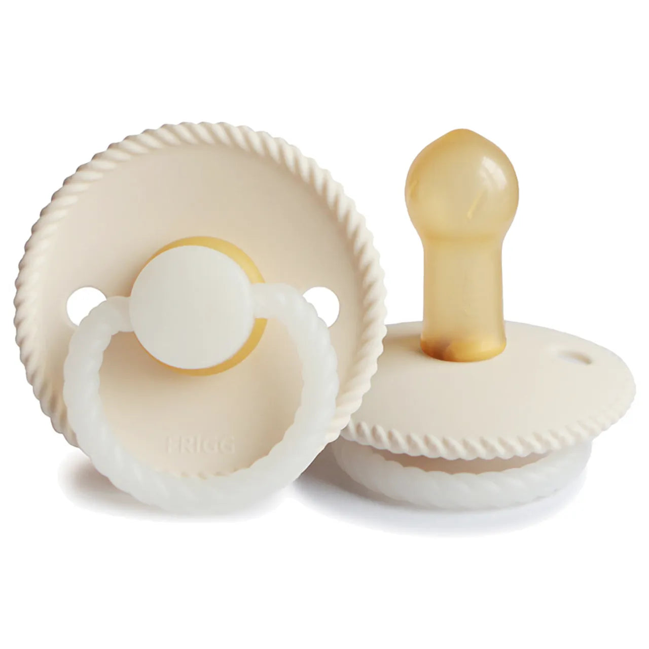 Frigg Rope Latex Baby Pacifier 0-6M, 1Pack, Cream Night - Size 1 - Laadlee