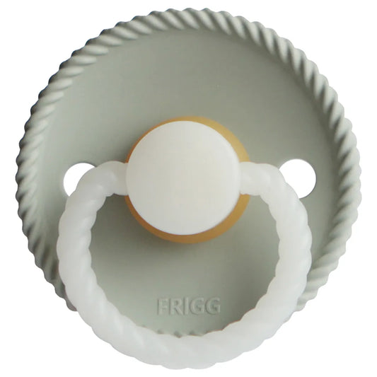 Frigg Rope Silicone Baby Pacifier 0-6M, 1Pack, Sage Night - Size 1 - Laadlee