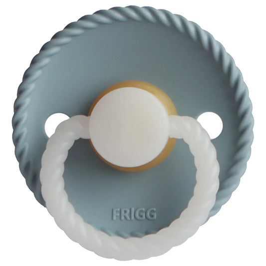 Frigg Rope Latex Baby Pacifier 0-6M, 1Pack, Stone Blue Night - Size 1 - Laadlee
