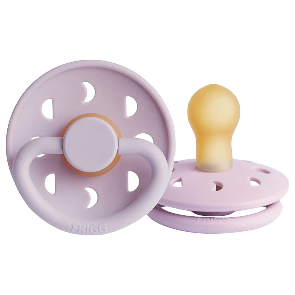Frigg Moon Phase Latex Baby Pacifier 0-6M, 1Pack, Soft Lilac - Size 1 - Laadlee