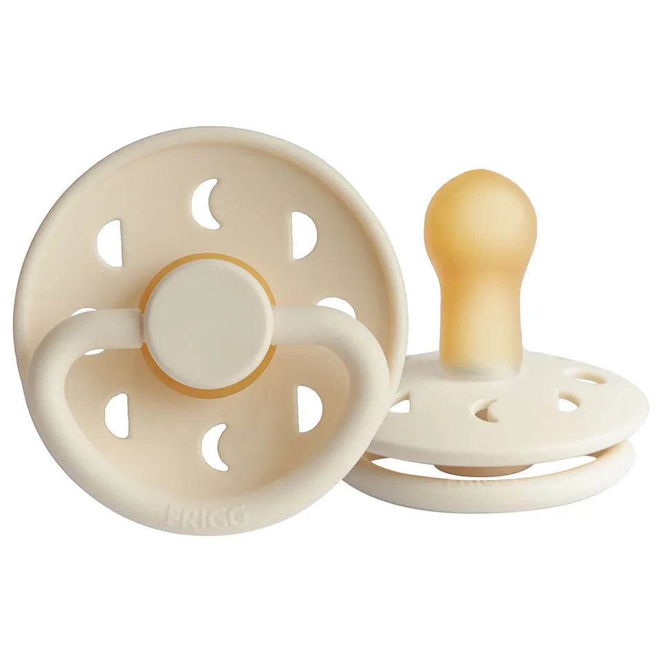 Frigg Moon Phase Latex Baby Pacifier 6M-18M, 1Pack, Cream - Size 2 - Laadlee