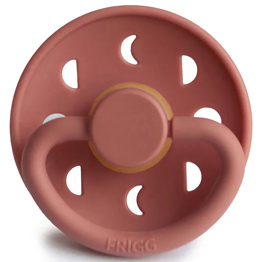 Frigg Moon Phase Silicone Baby Pacifier 6M-18M, 1Pack, Powder Blush - Size 2 - Laadlee