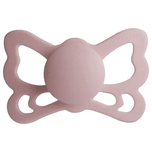 Frigg Butterfly Anatomical Silicone Baby Pacifier 6M-18M, Blush - Size 2 - Laadlee