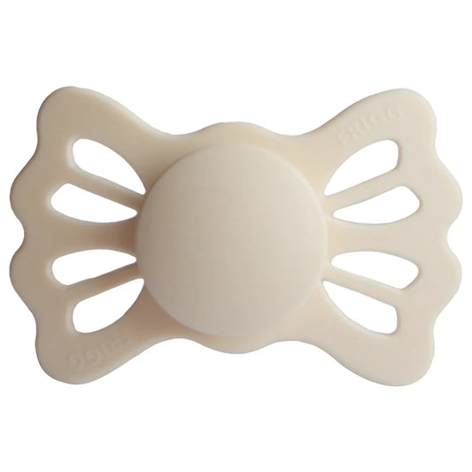 Frigg Lucky Symmetrical Silicone Baby Pacifier 6M-18M, Cream - Size 2 - Laadlee