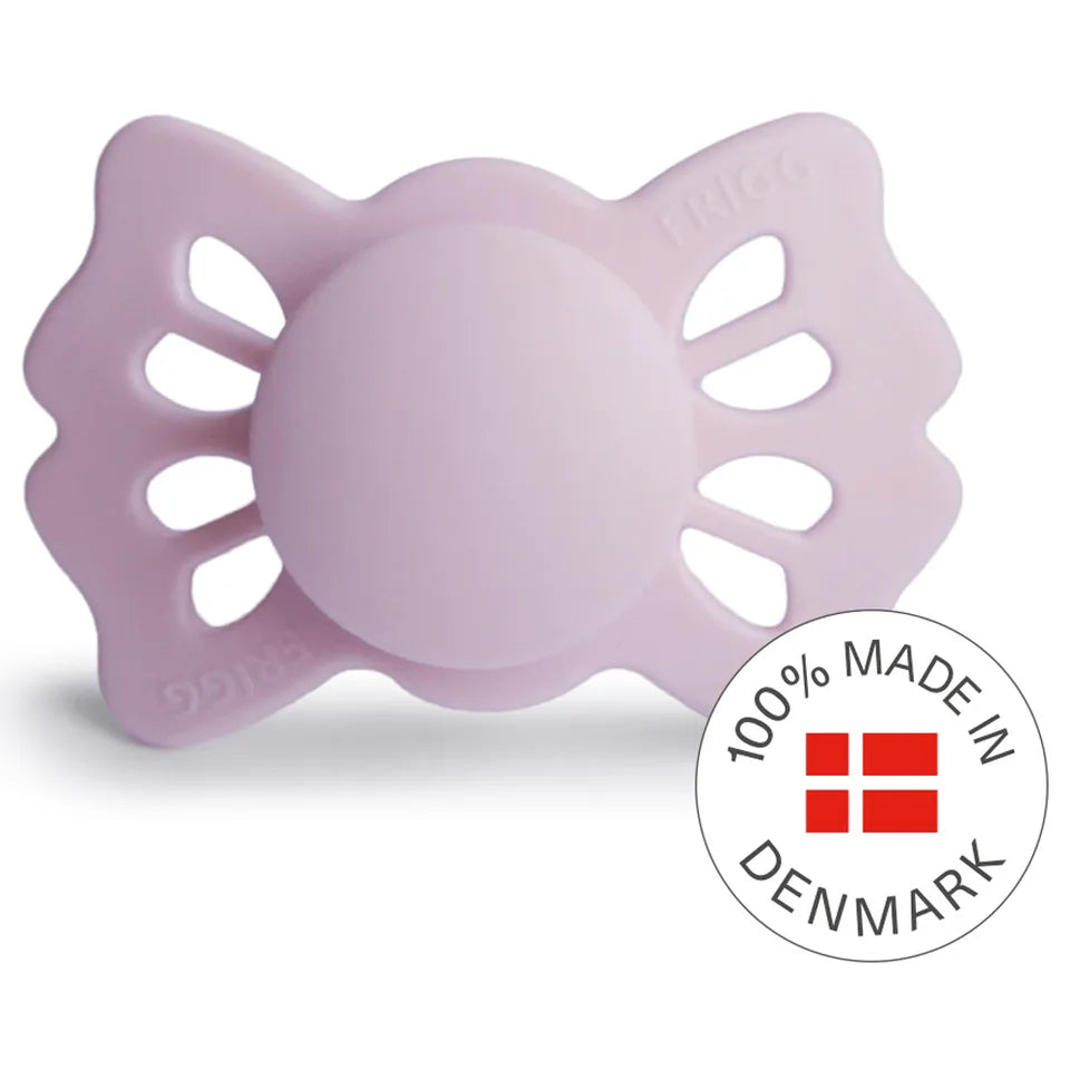 Frigg Lucky Symmetrical Silicone Baby Pacifier 0-6M, Soft Lilac - Size 1 - Laadlee