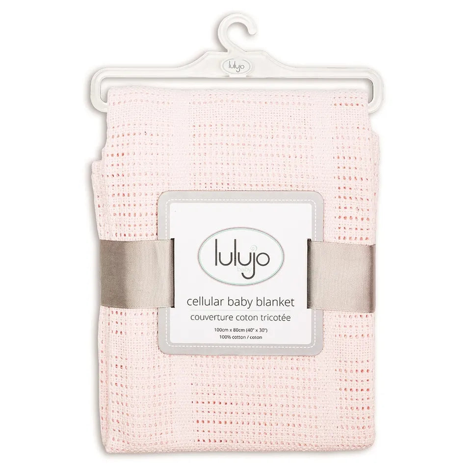 Lulujo Cellular Blanket - Pink - Laadlee