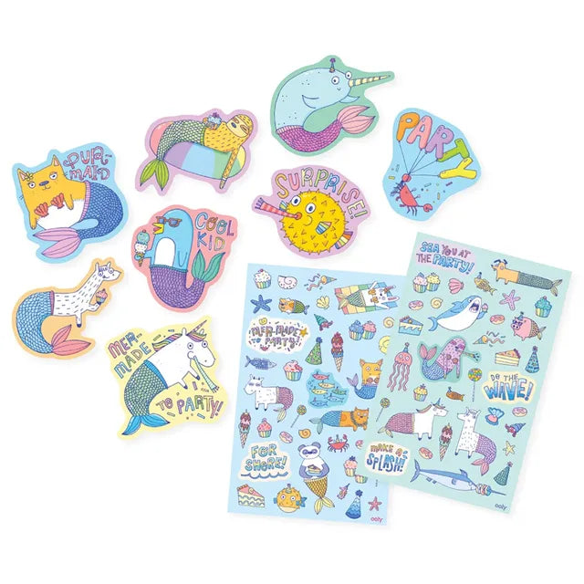 OOLY Scented Scratch Stickers - Mer-Made To Party - Laadlee