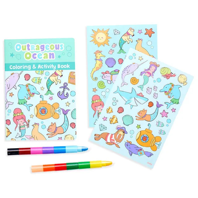 OOLY Mini Traveler Coloring & Activity Kit - Outrageous Ocean - Laadlee