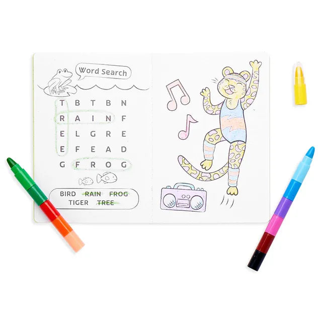 OOLY Mini Traveler Coloring & Activity Kit - Jungle Friends - Laadlee