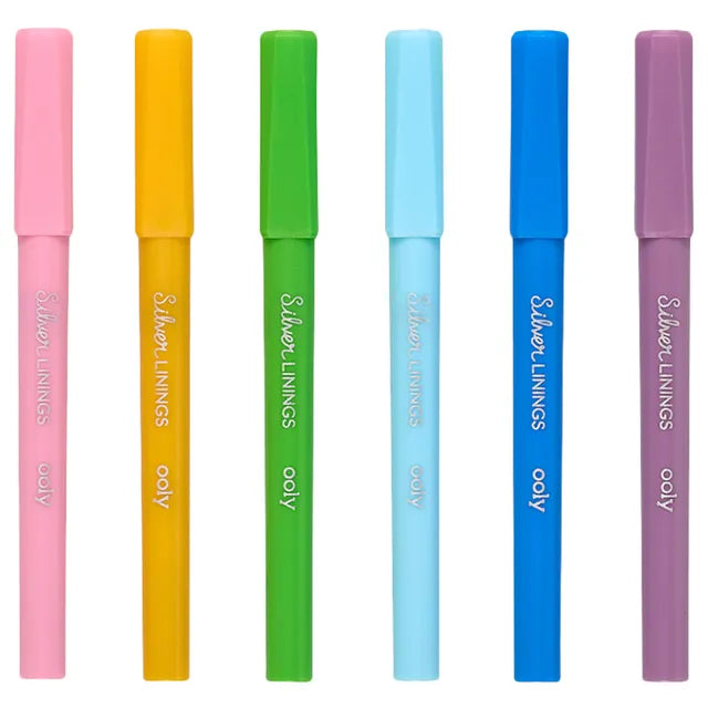 OOLY Silver Linings Outline Markers - Set of 6 - Laadlee
