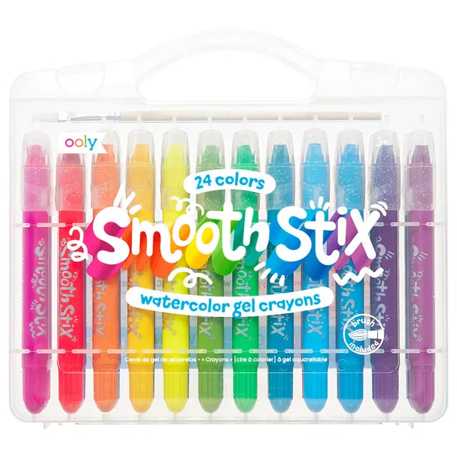 OOLY Smooth Stix Watercolor Gel Crayons - 25 PC Set - Laadlee