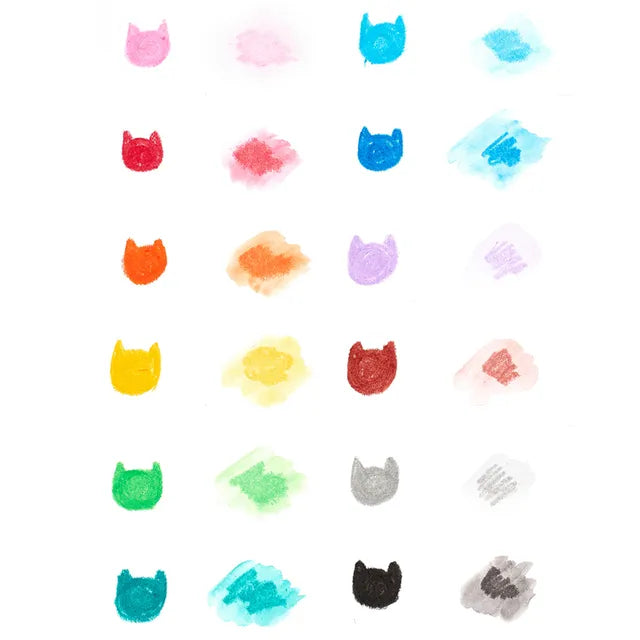 OOLY Cat Parade Watercolor Gel Crayons - Set of 12 - Laadlee