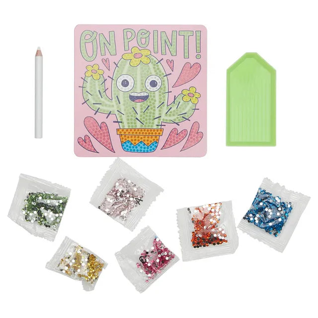 OOLY Razzle Dazzle Mini Gem Art Kit - Cheery Cactus - Laadlee