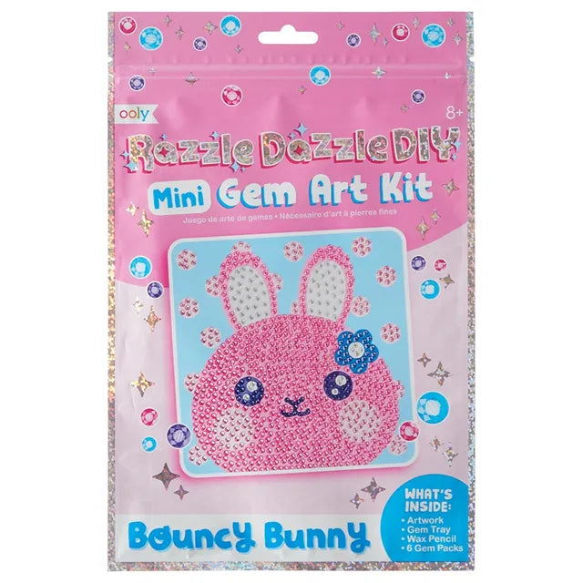 OOLY Razzle Dazzle Mini Gem Art Kit - Bouncy Bunny - Laadlee
