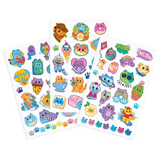 OOLY Tattoo Palooza Temporary Tattoos - Colorful Cats - Laadlee