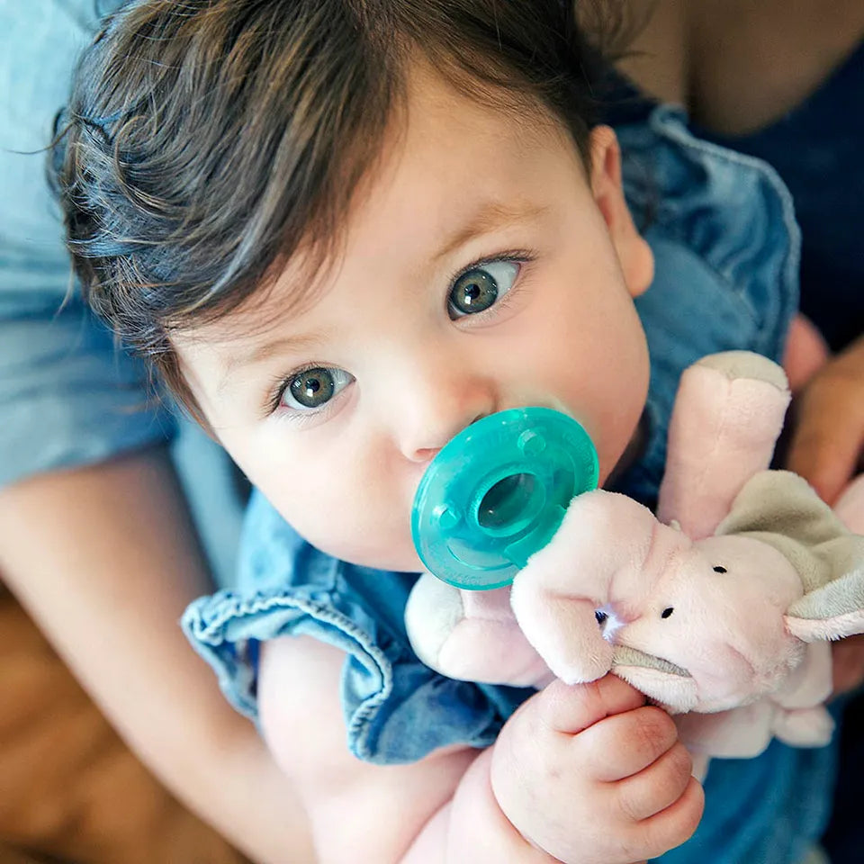 WubbaNub Pacifier - Pink Elephant - Laadlee
