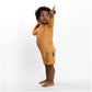 Beach & Bandits Golden Ribbed Baby Swimsuit - Laadlee