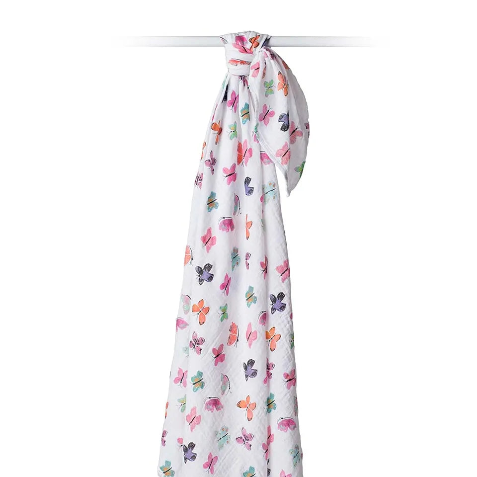 Lulujo Muslin Swaddle - Butterfly - Laadlee
