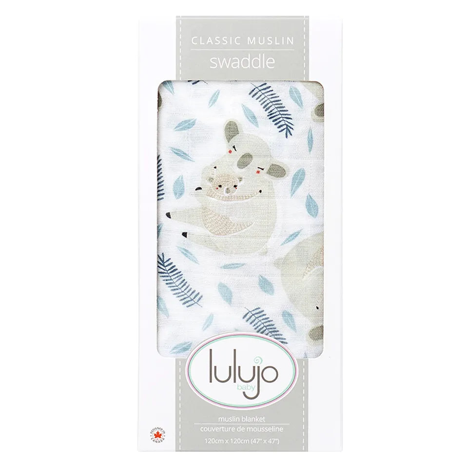 Lulujo Muslin Swaddle - Koala - Laadlee