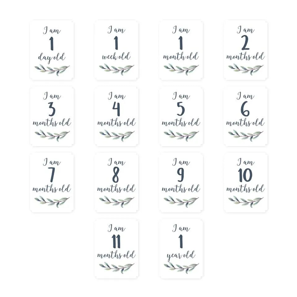 Lulujo Baby's First Year™ Blanket & Cards Set -  Hello World - Laadlee