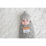 Lulujo Hello World Set (Bamboo Hat + Swaddle blanket) - Cheetah - Laadlee