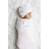 Lulujo Hello World Set (Bamboo Hat + Swaddle blanket) - Pink - Laadlee