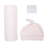 Lulujo Hello World Set (Bamboo Hat + Swaddle blanket) - Pink - Laadlee
