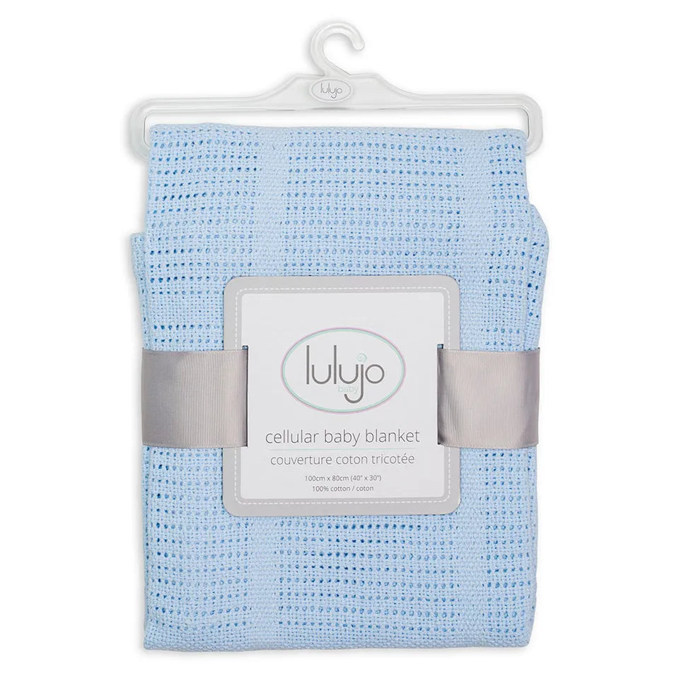 Lulujo Cellular Blanket - Blue - Laadlee