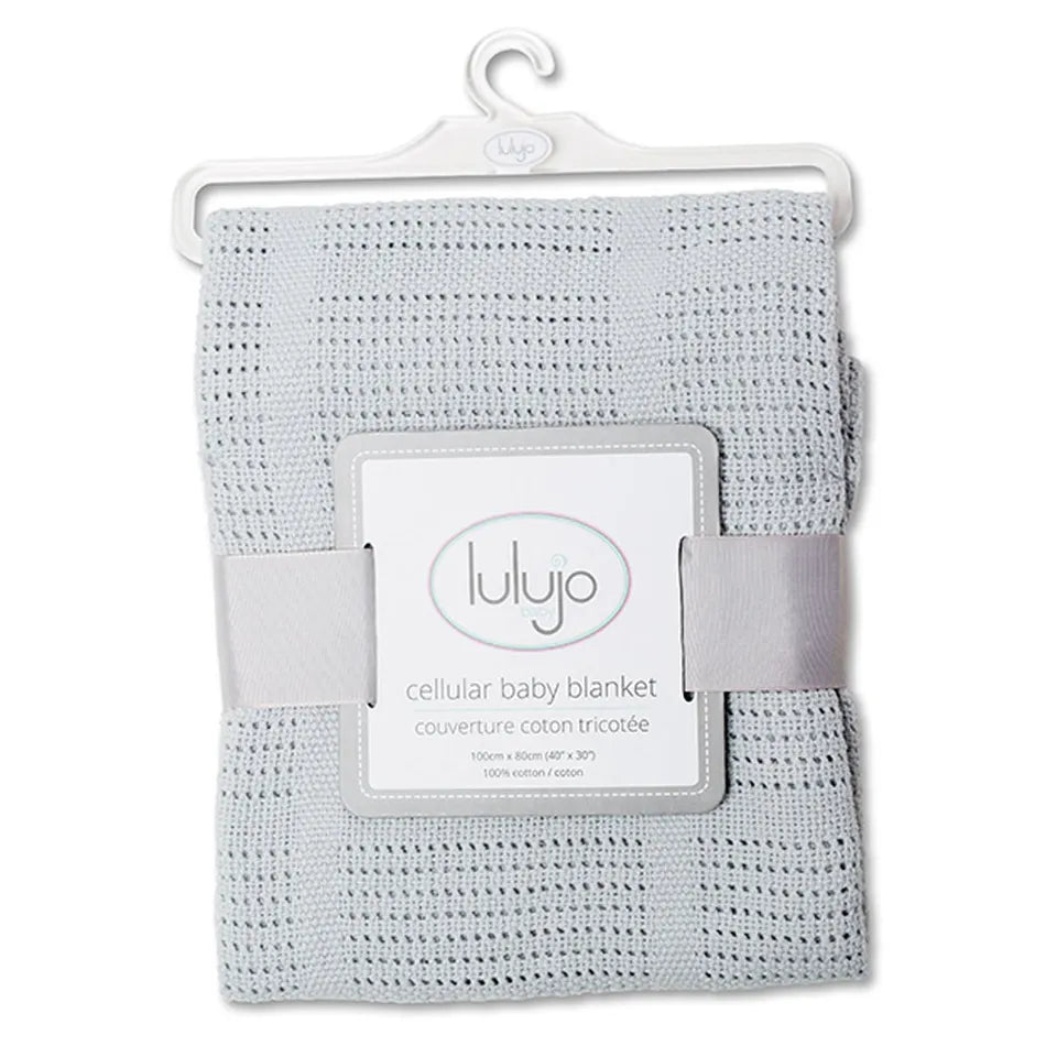 Lulujo Cellular Blanket - Grey - Laadlee