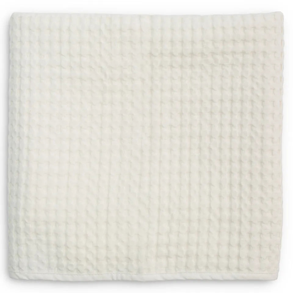 Lulujo Waffle Blanket (100cm x 80cm) - Cream Vanilla - Laadlee