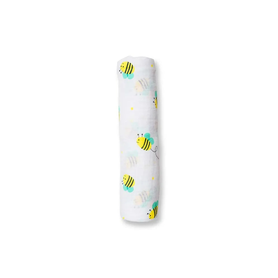 Lulujo Muslin Swaddle - Bumbling Bee - Laadlee
