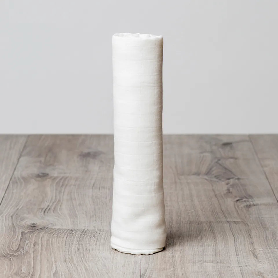 Lulujo Bamboo Swaddle - White - Laadlee