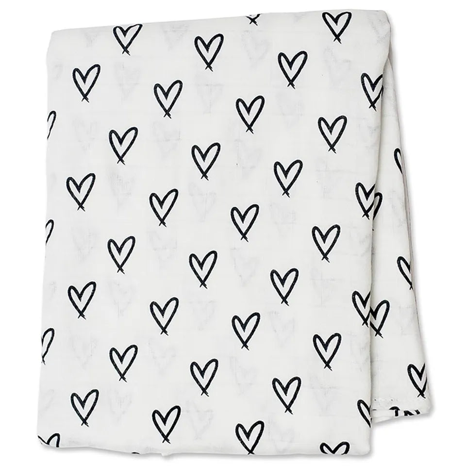 Lulujo 3-Pack Bamboo Muslin Swaddle Blankets - All Natural - Laadlee