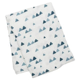 Lulujo Bamboo Swaddle - Navy Triangles - Laadlee