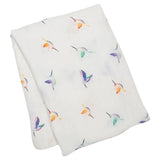 Lulujo Bamboo Swaddle - Hummingbird - Laadlee