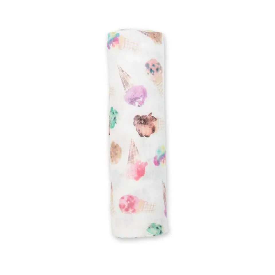 Lulujo Bamboo Swaddle - Ice Cream - Laadlee