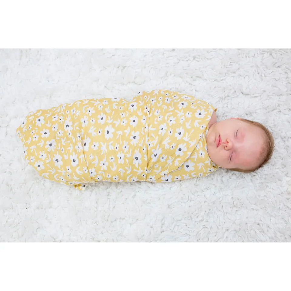 Lulujo 2-pack Cotton Swaddles - Wildflowers & Dots - Laadlee