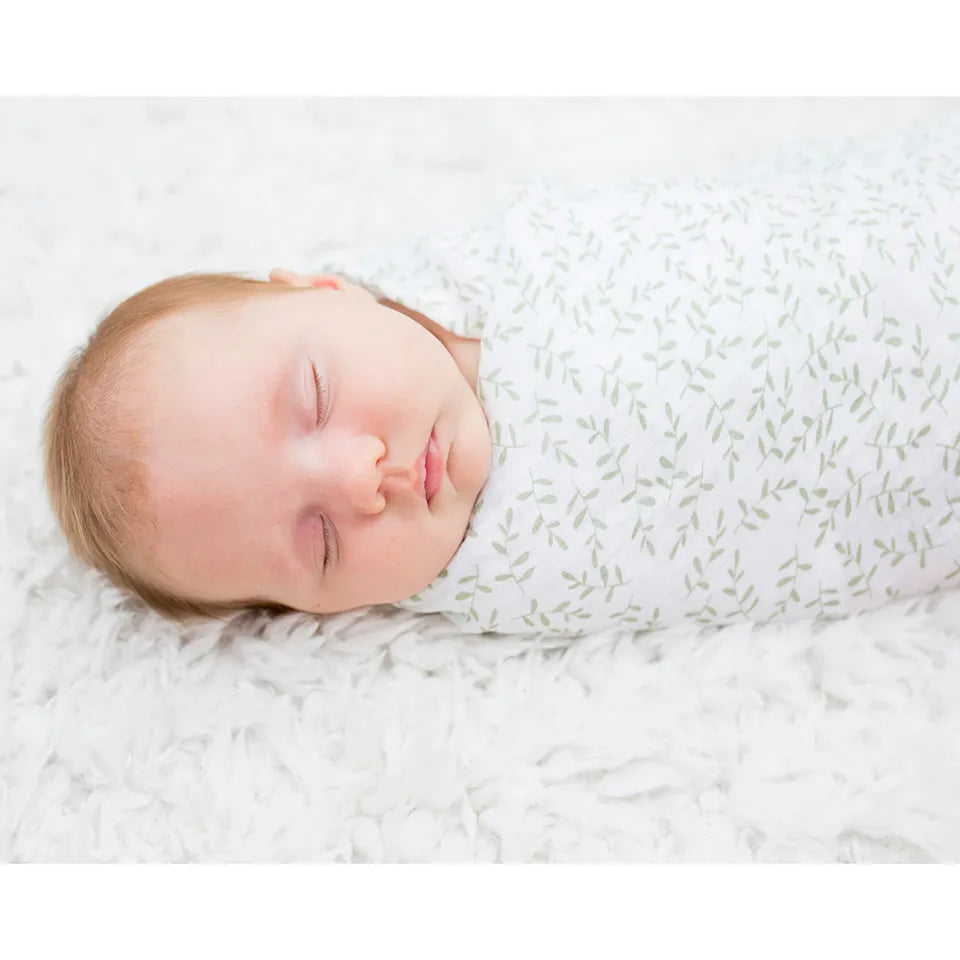 Lulujo 2-pack Cotton Swaddles - Daisy / Greenery - Laadlee
