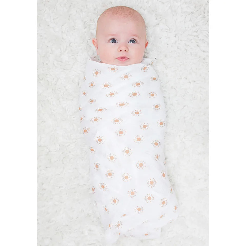 Lulujo 2-pack Cotton Swaddles - Rainbow / Suns - Laadlee