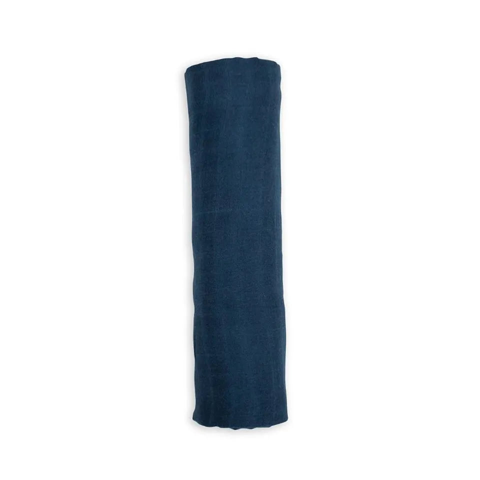 Lulujo Bamboo Swaddle - Navy - Laadlee