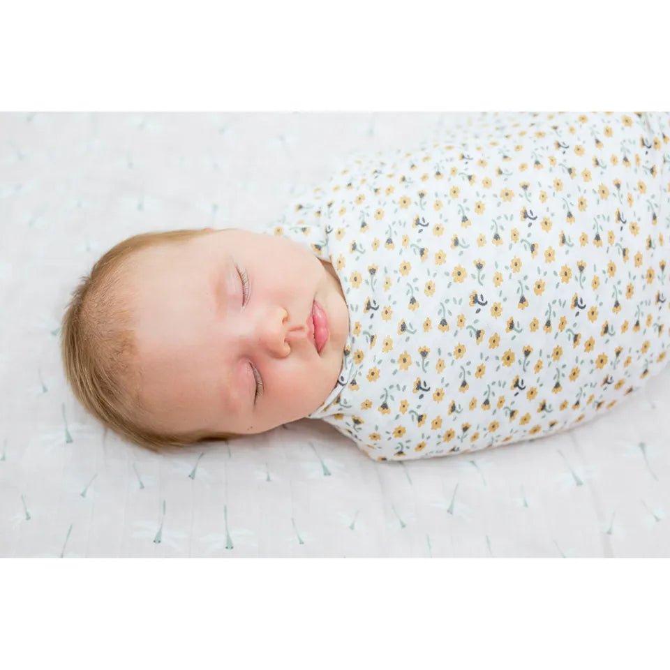 Lulujo 2-pack Cotton Swaddles - Vintage Floral / Dragonfly - Laadlee